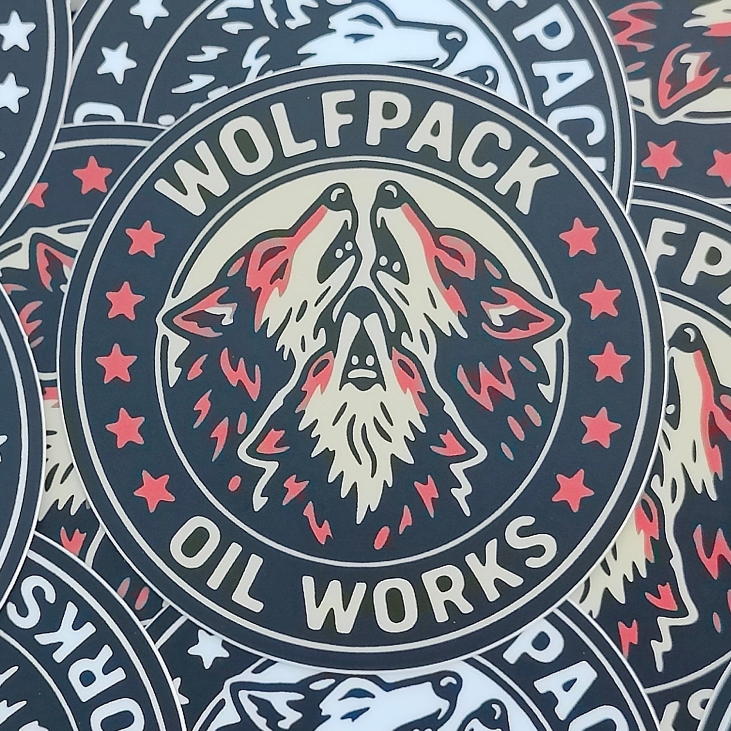 Wolfpack color logo sticker