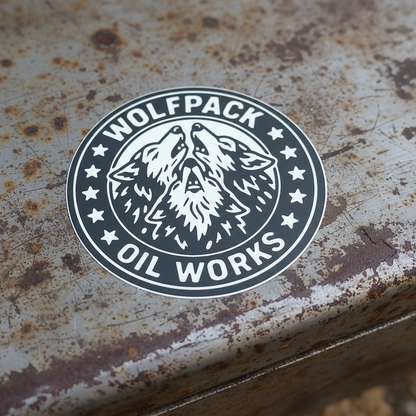 Wolfpack B&W logo sticker