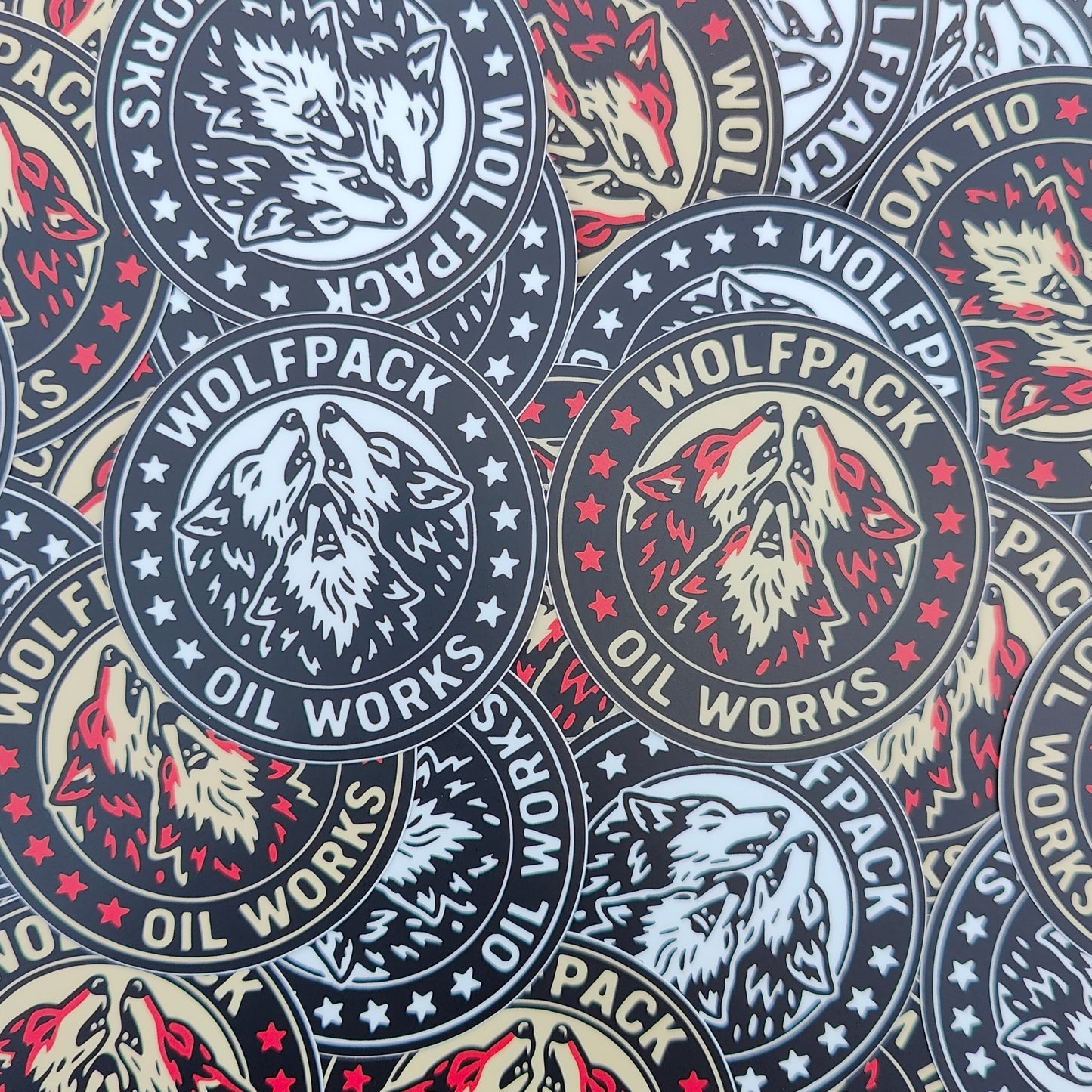 Wolfpack B&W logo sticker