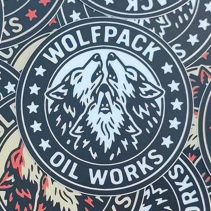 Wolfpack B&W logo sticker
