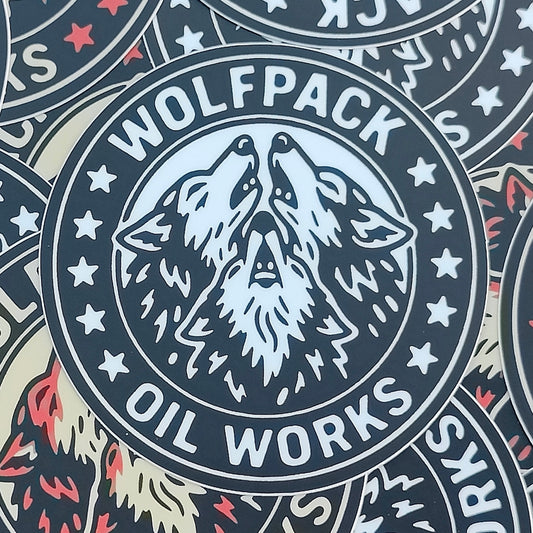 Wolfpack B&W logo sticker