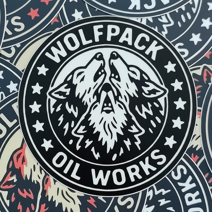 Wolfpack B&W logo sticker