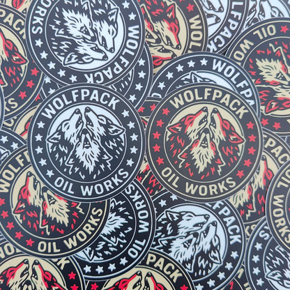 Wolfpack color logo sticker